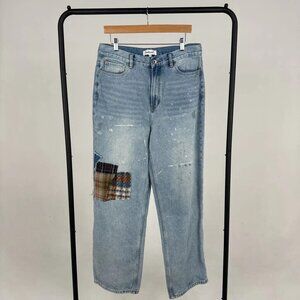 NORDSTROM Profound Patchwork Jeans BOHO - Size 34 - WIDE LEG